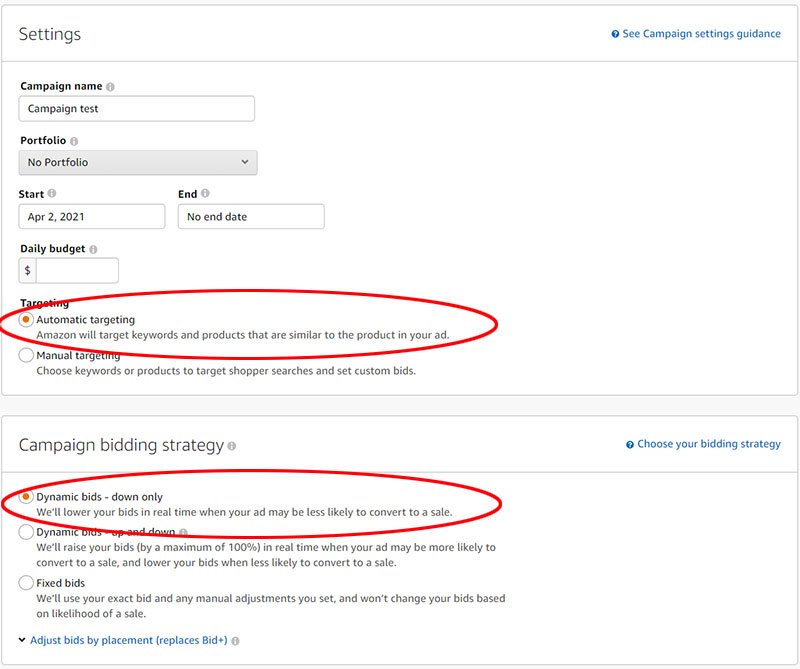 Amazon PPC Auto Campaign