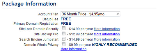 Bluehost Package