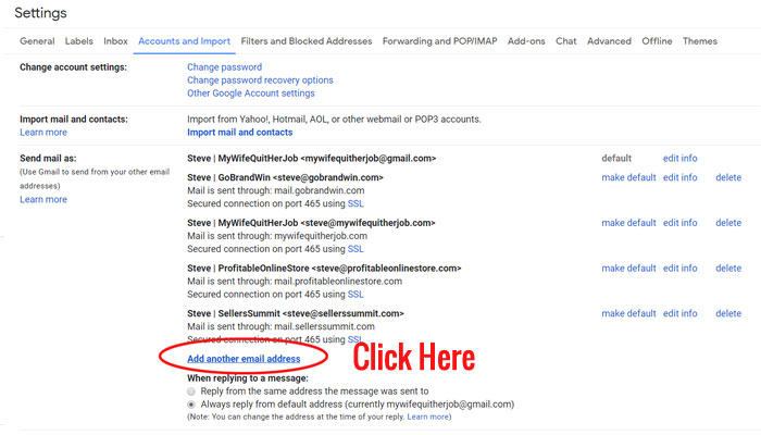 Gmail Add Email