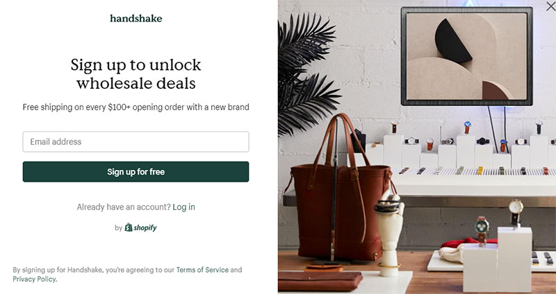 Shopify Handshake Signup