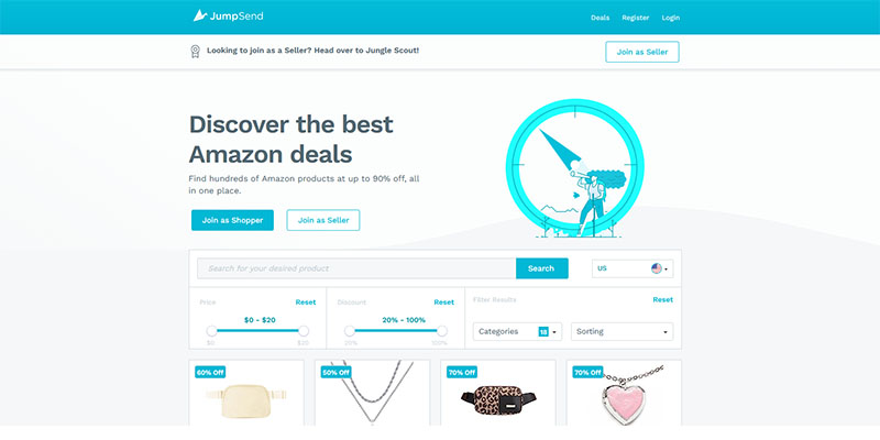 Jump Send homepage