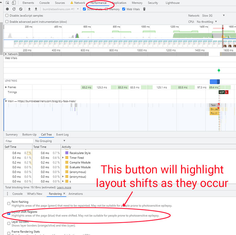 Layout Shift Regions