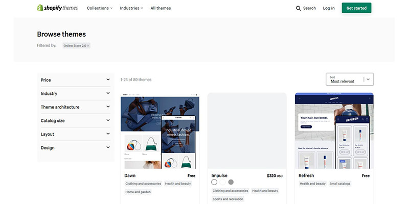 Shopify themes