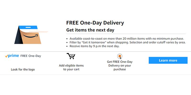 Amazon one-day delivery