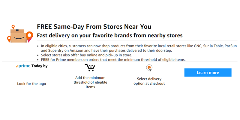 Amazon same-day delivery