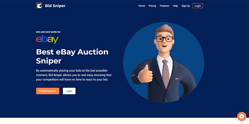 BidSniper homepage