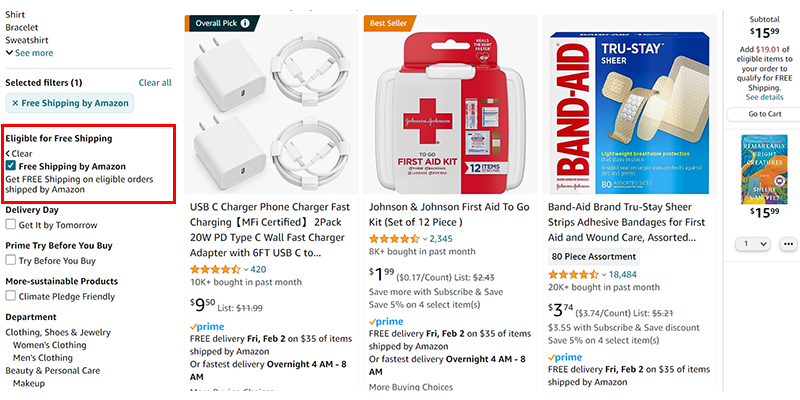 Free Shipping By Amazon