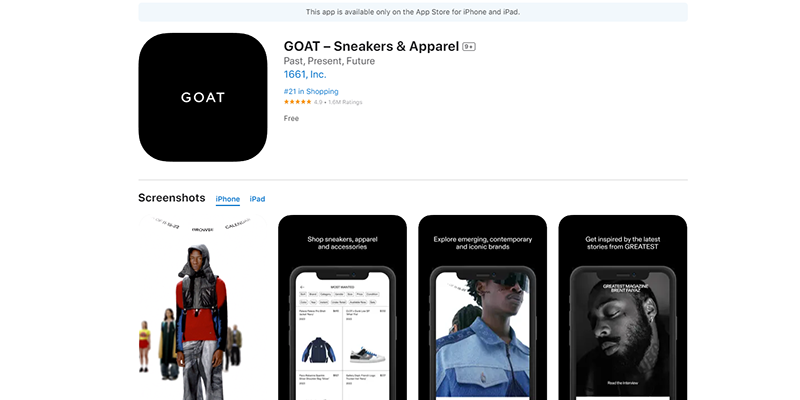 GOAT app on App Store