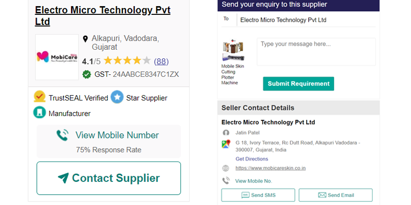 IndiaMart contact supplier