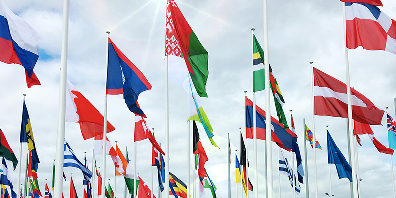 Multiple country flags 
