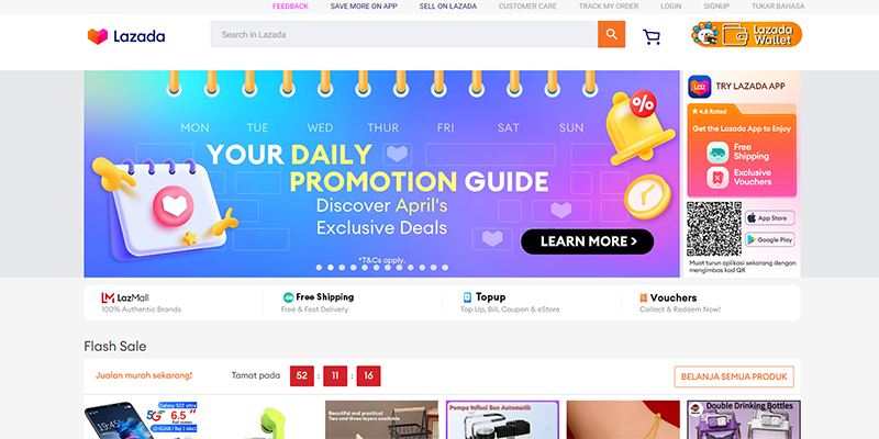 Lazada Malaysia homepage