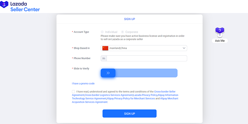 LazGlobal seller application