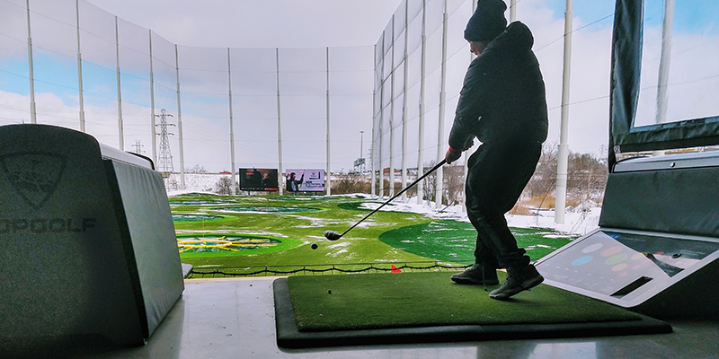 Mini golf course in TopGolf, Auburn Hills, United States