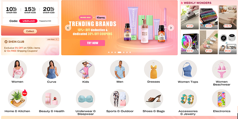 Shein categories