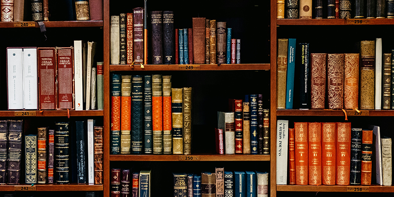 Textbooks in a library
