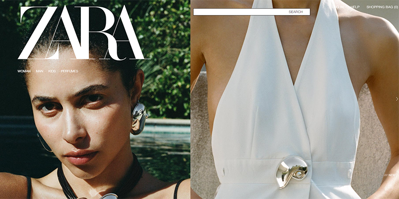 Zara homepage